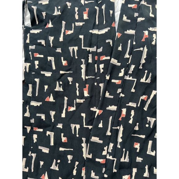 Vintage Japanese Kimono Haori Jacket Silk Black All Over Print Lined Womens Mens - Picture 2 of 8